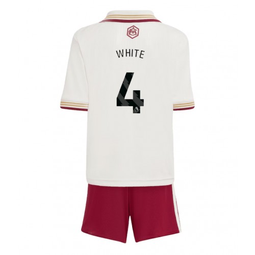Stroje piłkarskie Arsenal Ben White #4 Koszulka Trzeciej dla dzieci 2025-26 Krótki Rękaw (+ szorty)